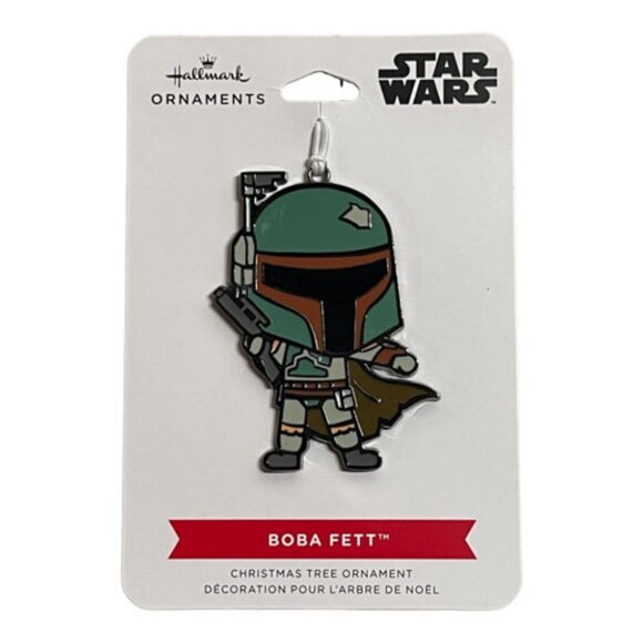 Hallmark Star Wars Boba Fett Metal Ornament Bag Tag Enamel Funko Style NWT NEW - Picture 2 of 5